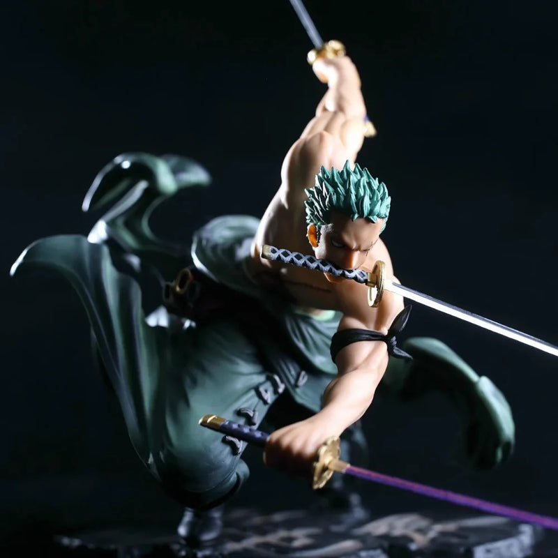 FIGURA ZORO ANIME ONE PIECE 3 LAMINAS