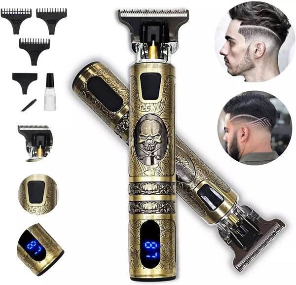 Maquininha Corte Cabelo Barba Profissional com Led