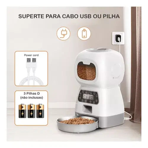 Alimentador Automático para Cães e Gatos