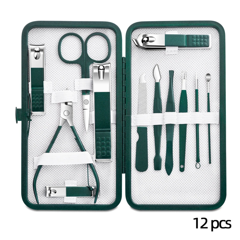 Kit de manicure e pedicure em Aço Inoxidável